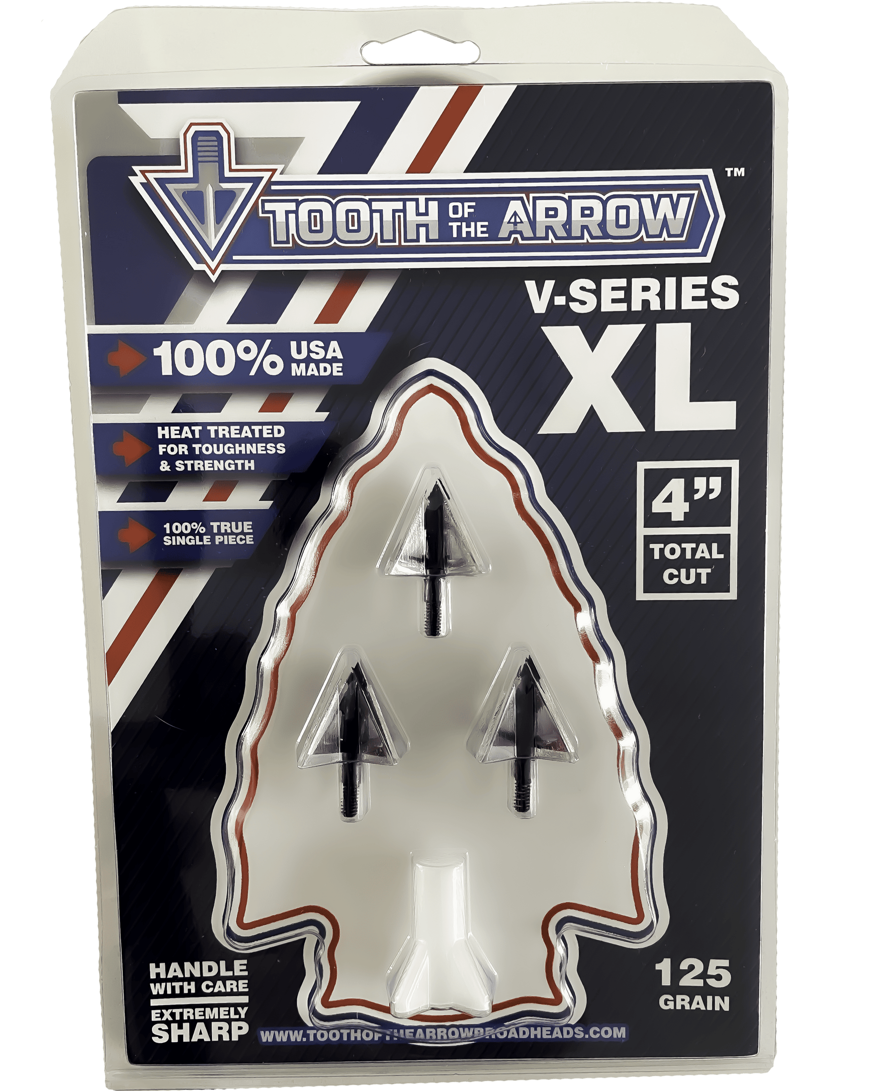 Tooth of the Arrow 125 grain XL broadhead vented series Tooth of the Arrow Broadheads